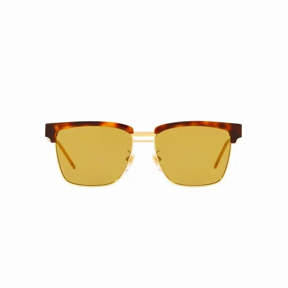 GUCCI SUNGLASSES GG0603S YELLOW SEE THROUGH MENS CLUBMASTER STYLE RX ABLE - Picture 3 of 16